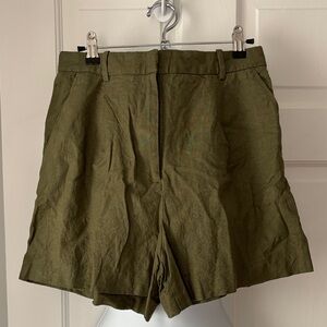 Zara Khaki Women's Cargo Shorts